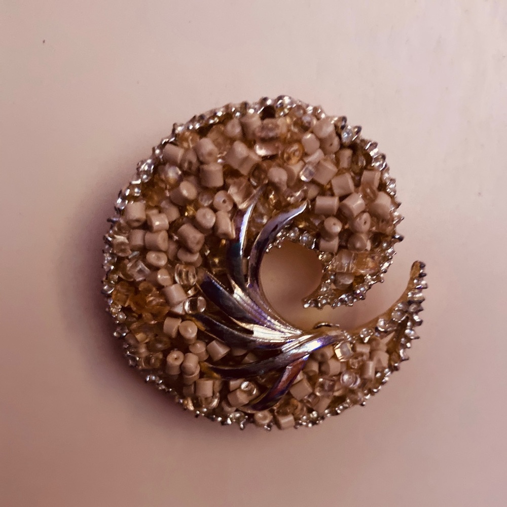 Vintage crescent moon pin